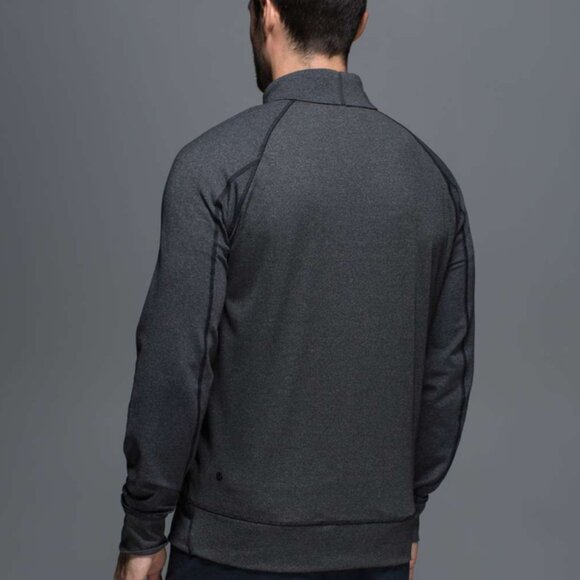 Lululemon Men's Shift Jacket, Heathered Black / Cornflower, Size L - Picture 8 of 16